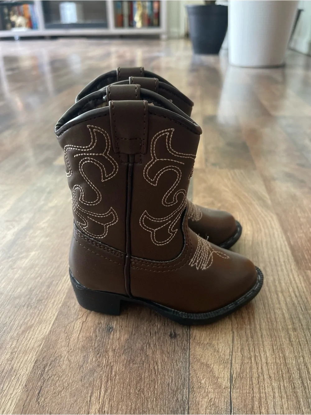 Kids Brown Western-Style Cowboy Boots
